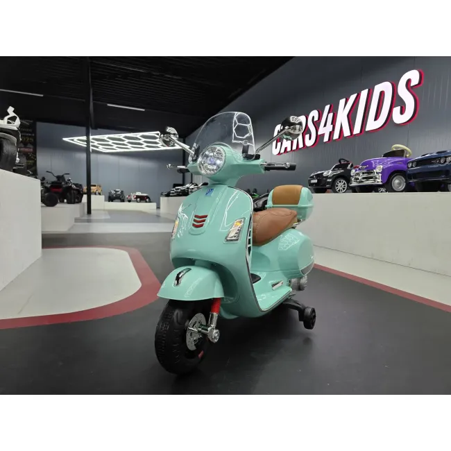 Scuter Electric Pentru Copii Vespa Gts 12v Verde Mint ,   Licenta Oficiala Piaggio, Cu Parbriz E I Portbagaj Incluse   3 Ani+, Max. 30 Kg Pjbc4k801groen