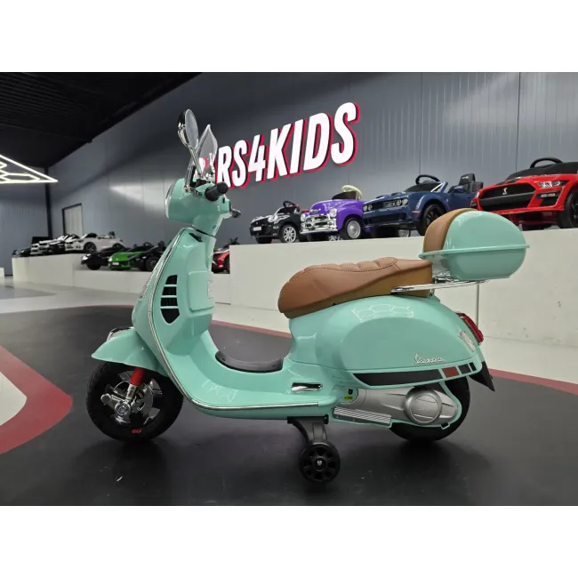 Scuter Electric Pentru Copii Vespa Gts 12v Verde Mint ,   Licenta Oficiala Piaggio, Cu Parbriz E I Portbagaj Incluse   3 Ani+, Max. 30 Kg Pjbc4k801groen
