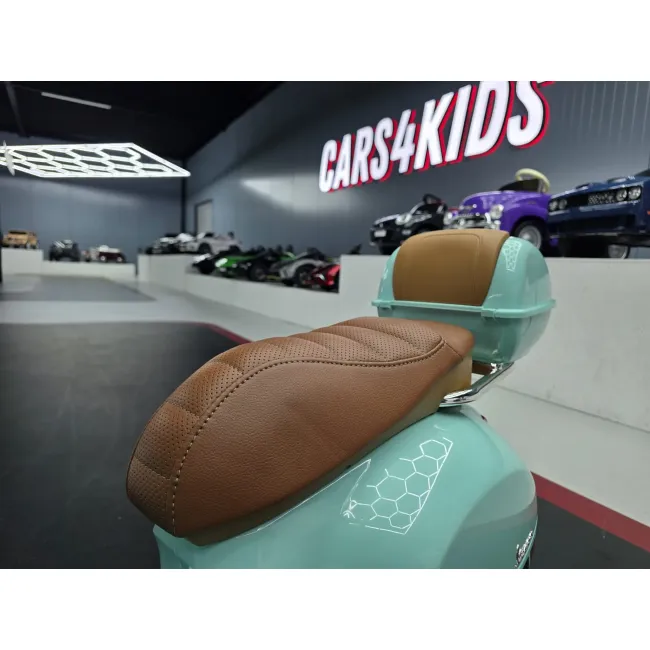 Scuter Electric Pentru Copii Vespa Gts 12v Verde Mint ,   Licenta Oficiala Piaggio, Cu Parbriz E I Portbagaj Incluse   3 Ani+, Max. 30 Kg Pjbc4k801groen
