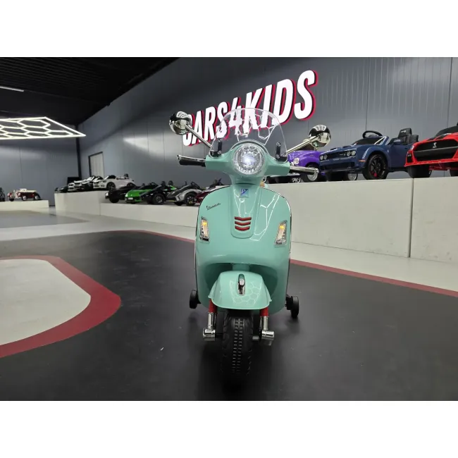 Scuter Electric Pentru Copii Vespa Gts 12v Verde Mint ,   Licenta Oficiala Piaggio, Cu Parbriz E I Portbagaj Incluse   3 Ani+, Max. 30 Kg Pjbc4k801groen