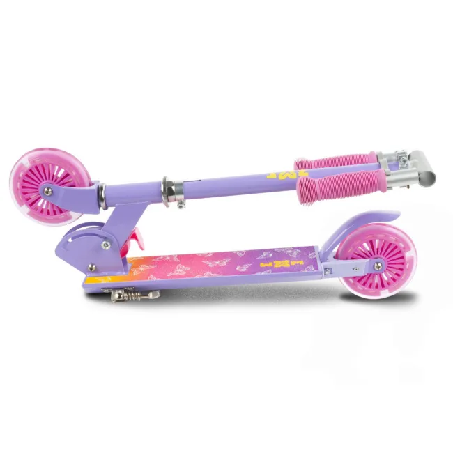 Trotineta Copii 2 Roti Kidwell Skipo Butterfly, Pliabila, Roti Led, Usoara 2 Kg, 3+ Ani, Pana La 50 Kg Pjbhsskig01
