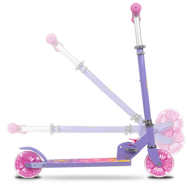 Trotineta Copii 2 Roti Kidwell Skipo Butterfly, Pliabila, Roti Led, Usoara 2 Kg, 3+ Ani, Pana La 50 Kg Pjbhsskig01