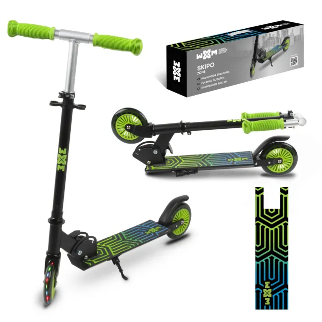 Trotineta Copii 2 Roti Kidwell Skipo Zone, Pliabila, Roti Led, Usoara 2 Kg, 3+ Ani, Pana La 50 Kg Pjbhsskih01