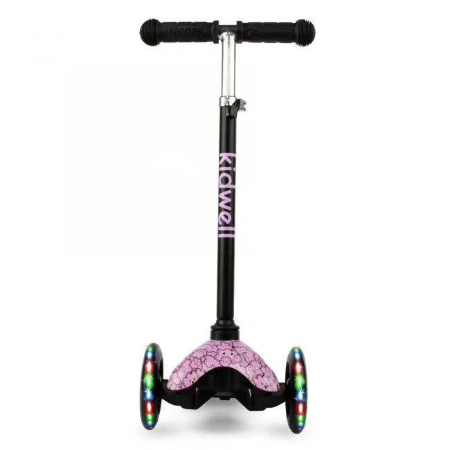 Trotineta Copii 3 Roti Kidwell Uno Clouds, Ultra Usoara 1.8 Kg, Roti Led, Reglabila, 3+ Ani Pjbhubauno02a3