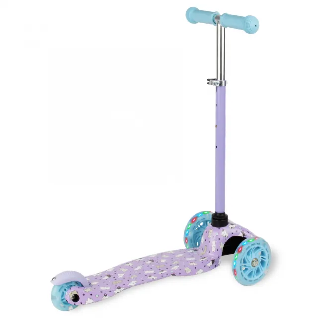 Trotineta Copii 3 Roti Kidwell Uno Kitty, Ultra Usoara 1.8 Kg, Roti Led, Reglabila, 3+ Ani Pjbhubauno02a2