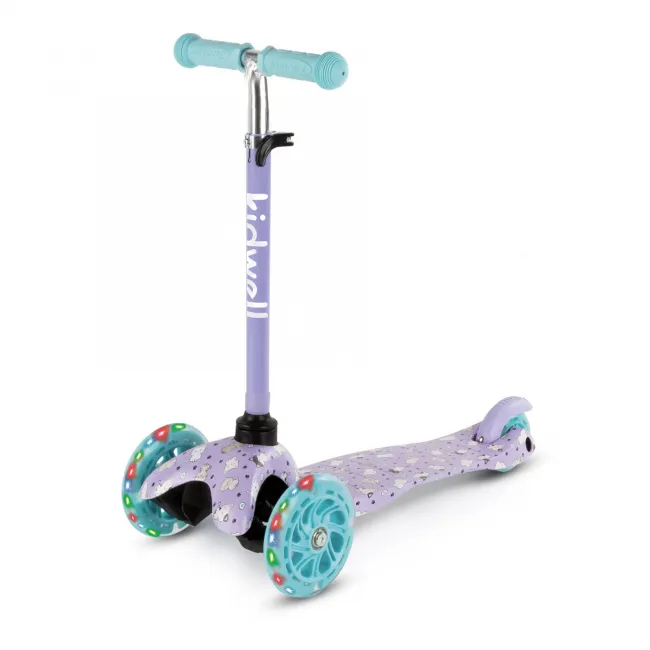 Trotineta Copii 3 Roti Kidwell Uno Kitty, Ultra Usoara 1.8 Kg, Roti Led, Reglabila, 3+ Ani Pjbhubauno02a2