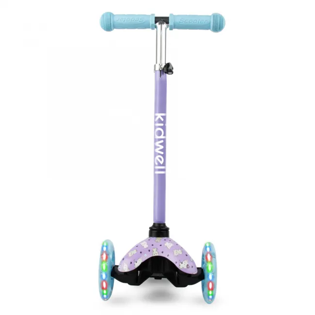 Trotineta Copii 3 Roti Kidwell Uno Kitty, Ultra Usoara 1.8 Kg, Roti Led, Reglabila, 3+ Ani Pjbhubauno02a2