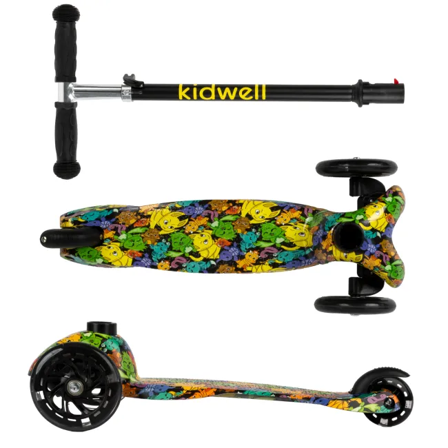 Trotineta Copii 3 Roti Kidwell Uno Orbital, Ultra Usoara 1.8 Kg, Roti Led, Reglabila, 3+ Ani Pjbhubauno02a5