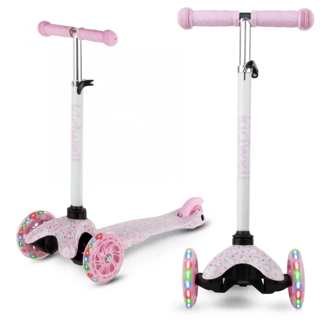 Trotineta Copii 3 Roti Kidwell Uno Puppy, Ultra Usoara 1.8 Kg, Roti Led, Reglabila, 3+ Ani Pjbhubauno02a4