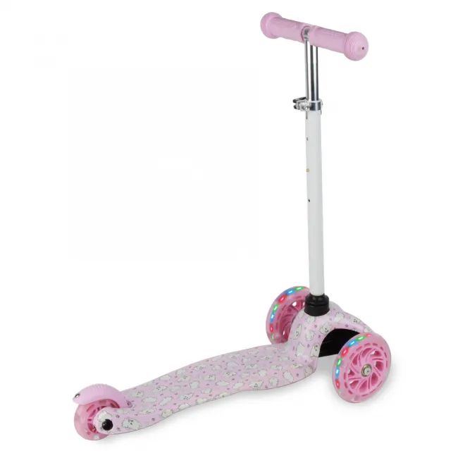 Trotineta Copii 3 Roti Kidwell Uno Puppy, Ultra Usoara 1.8 Kg, Roti Led, Reglabila, 3+ Ani Pjbhubauno02a4