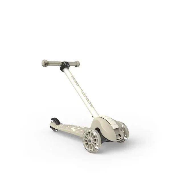 Trotineta Copii Pliabila, Reglabila, Roti Luminoase, Highwaykick 3s Led Ash, 3+ Ani, Pana La 50 Kg, Scoot  Ride Pjb00937