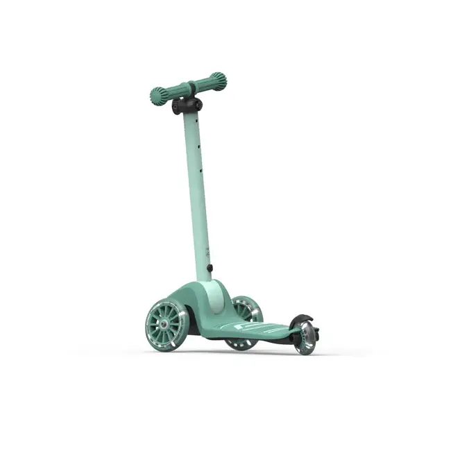 Trotineta Copii Pliabila, Reglabila, Roti Luminoase, Highwaykick 3s Led Forest, 3+ Ani, Pana La 50 Kg, Scoot  Ride Pjb00939