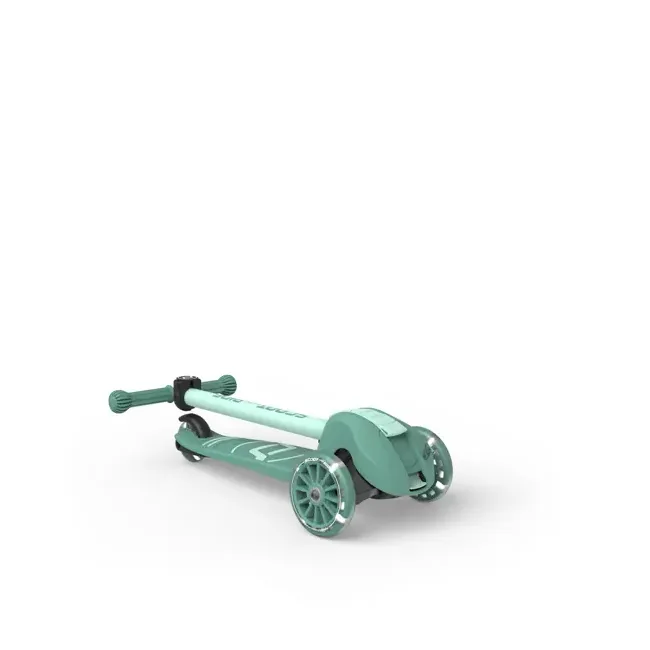 Trotineta Copii Pliabila, Reglabila, Roti Luminoase, Highwaykick 3s Led Forest, 3+ Ani, Pana La 50 Kg, Scoot  Ride Pjb00939