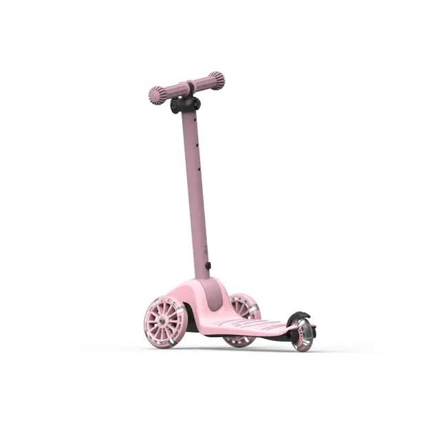 Trotineta Copii Pliabila, Reglabila, Roti Luminoase, Highwaykick 3s Led Rose, 3+ Ani, Pana La 50 Kg, Scoot  Ride Pjb00935