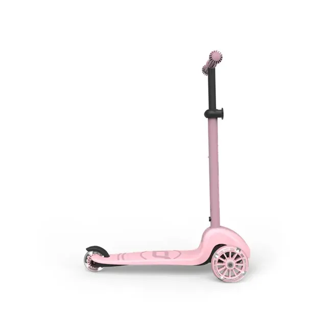 Trotineta Copii Pliabila, Reglabila, Roti Luminoase, Highwaykick 3s Led Rose, 3+ Ani, Pana La 50 Kg, Scoot  Ride Pjb00935