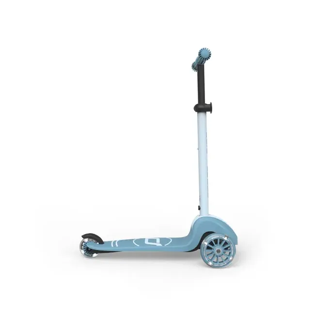 Trotineta Copii Pliabila, Reglabila, Roti Luminoase, Highwaykick 3s Led Steel, 3+ Ani, Pana La 50 Kg, Scoot  Ride Pjb00933