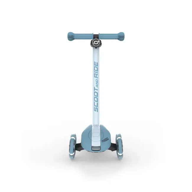 Trotineta Copii Pliabila, Reglabila, Roti Luminoase, Highwaykick 3s Led Steel, 3+ Ani, Pana La 50 Kg, Scoot  Ride Pjb00933