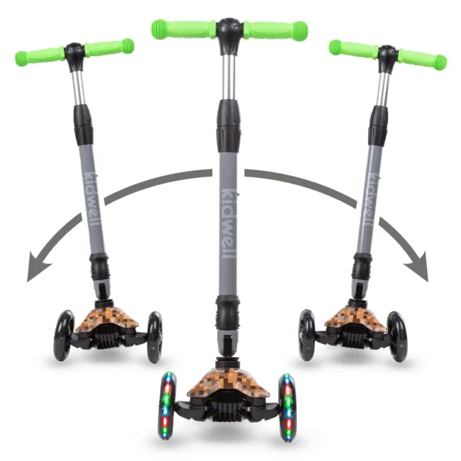 Trotineta Copii Pliabila, Reglabila, Roti Luminoase, Vento Game, 3+ Ani, Pana La 50 Kg, Kidwell Pjbhubaven01a4