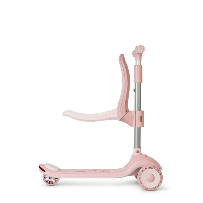 Trotineta Evolutiva 2 A N 1 Saro , &oelig;cool Rider,   Pink, 12 Luni+, Pliabila, Cu Scaunel, Bluetooth + Difuzor, Roti Led, Frana Spate, Max. 50 Kg Pjb89101