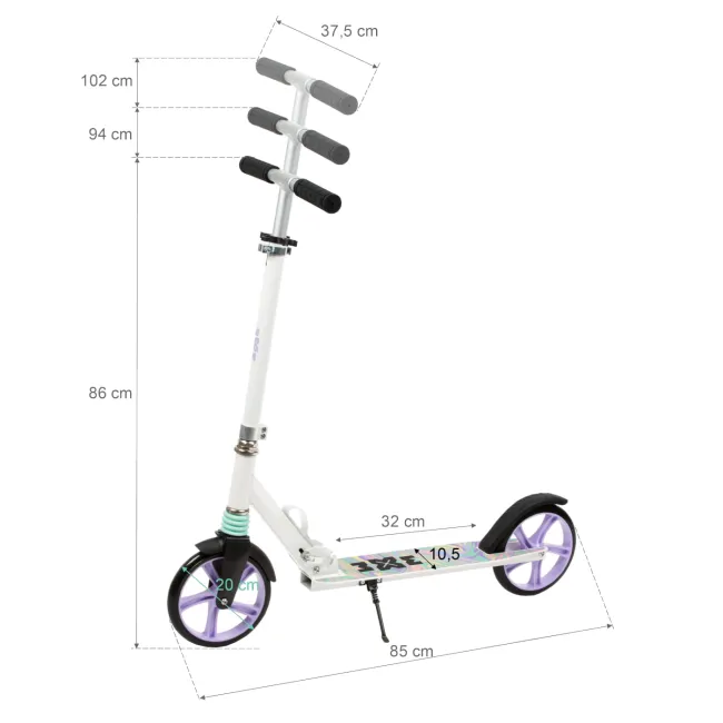 Trotineta Oras Wxm Driff Fluid, Roti 200 Mm, Pliabila, Usoara 3.9 Kg, Pana La 100 Kg Pjbhsdria01