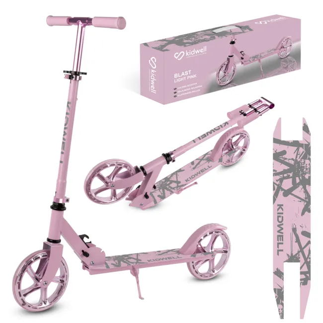 Trotineta Pliabila Kidwell Blast Light Pink, Roti Mari 200 Mm, Rulmenti Abec-7, Ultra Usoara 3.8 Kg, 100 Kg, 8+ Ani Pjbhuskbla01a3