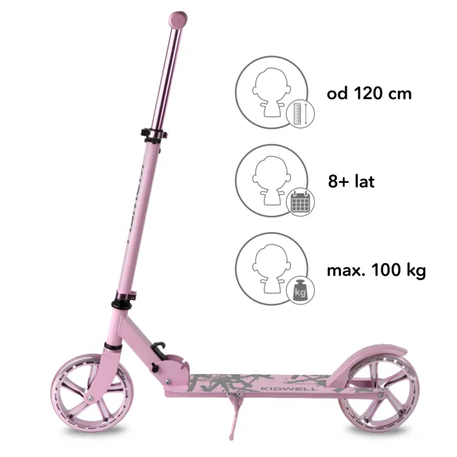 Trotineta Pliabila Kidwell Blast Light Pink, Roti Mari 200 Mm, Rulmenti Abec-7, Ultra Usoara 3.8 Kg, 100 Kg, 8+ Ani Pjbhuskbla01a3