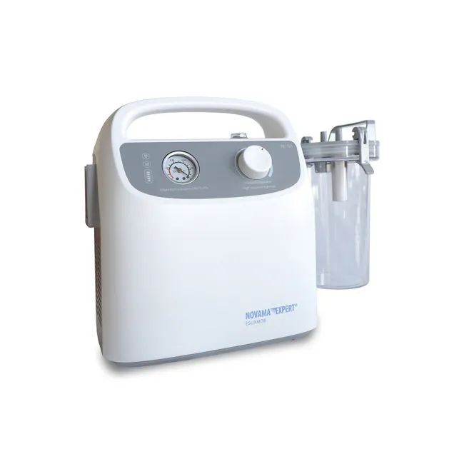 Aspirator electric portabil Novama Expert ESUXMOB, pentru indepartarea secretiilor din caile respiratorii si cavitati, cu acumulator incorporat, vacuum 85 kPa, recipient 1000 ml, pompa fara ulei BITNovamaExpertESUXMOB