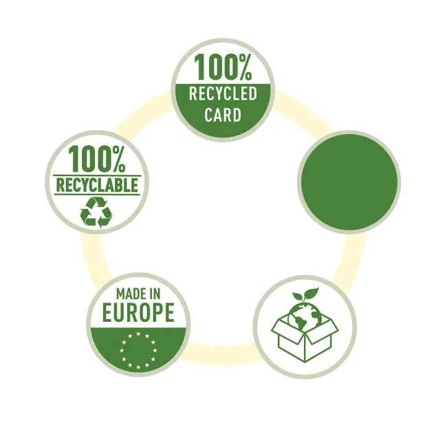 Biblioraft Esselte No.1 Power Recycled, carton, 100% reciclat, reciclabil, certificare FSC, A4, 50 mm, alb BPTCSL007577