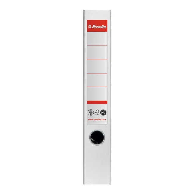 Biblioraft Esselte No.1 Power Recycled, carton, 100% reciclat, reciclabil, certificare FSC, A4, 50 mm, alb BPTCSL007577