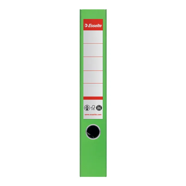 Biblioraft Esselte No.1 Power Recycled, carton, 100% reciclat, reciclabil, certificare FSC, A4, 50 mm, verde BPTCSL007574
