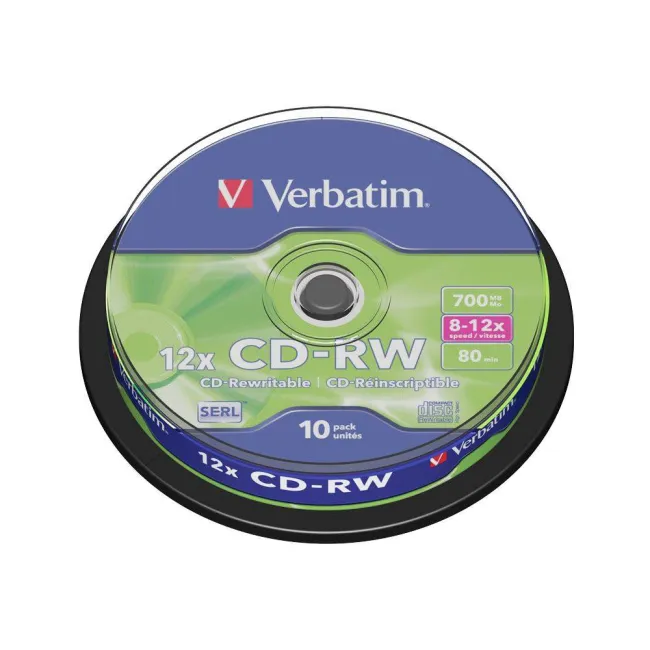 CD-RW Verbatim, 12x, 700 MB, 10 bucati/spindle BPTCVB010201