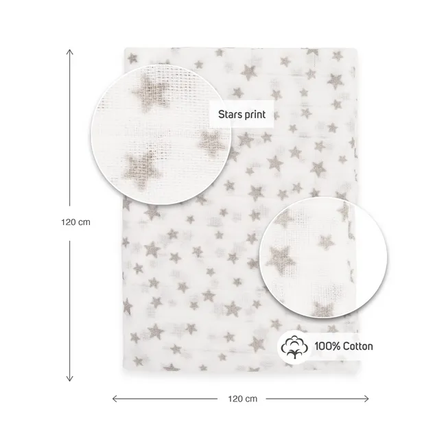 Cearceaf din muselina, 120x120cm, 1 buc star Kreis