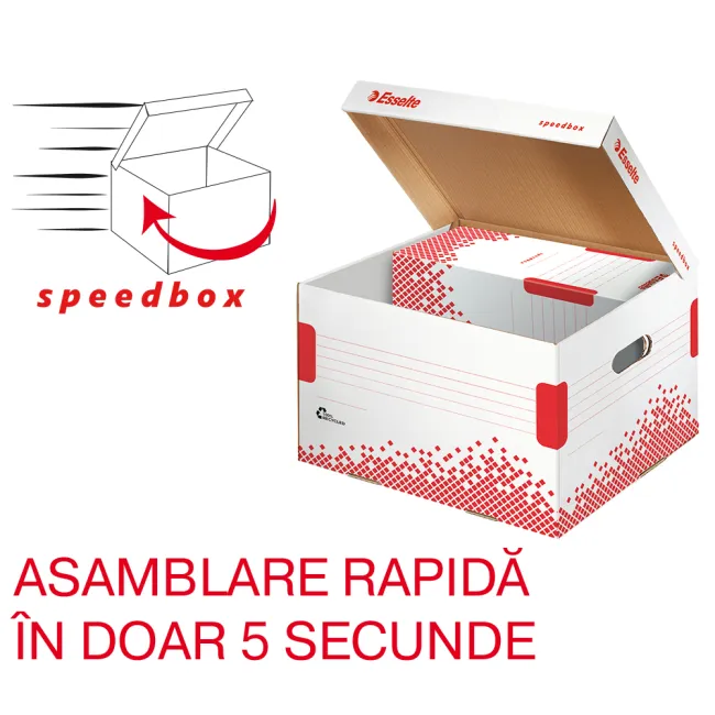 Container de arhivare Esselte Speedbox cu capac L BPTCSL200301