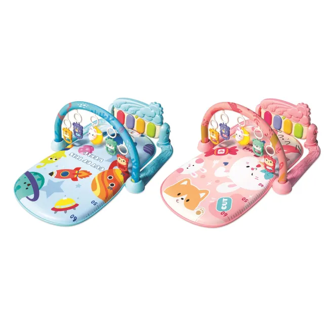Covoras bebe RS Toys, cu arcada si pian, 72 x 43 cm