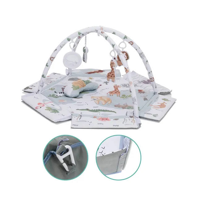 Covoras de joaca cu activitati, Wild life, 120 cm Fillikid