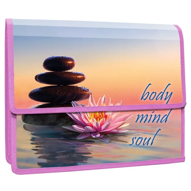 Mapa din plastic cu burduf, A4, design ZEN BPTCPJ006877