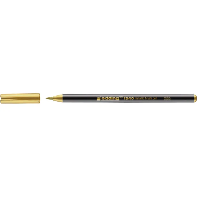 Marker Edding 1340 Metallic, varf tip pensula, auriu, 1-6 mm, pe baza de apa BPTCED1340053