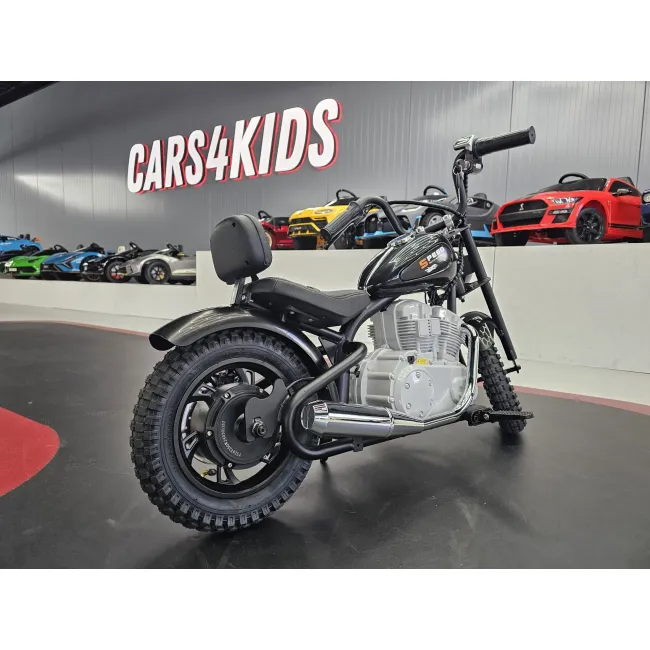 Motocicleta Electrica Chopper 24v Negru, Motor Brushless ,   Viteza 20 Km H   6+ Ani Pjbc4k9902