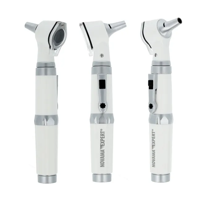 Otoscop portabil cu iluminare prin fibra optica Novama Expert Oto Fiber, bec interschimbabil, oprire automata in clips, 8 speculi auriculari BITNovamaExpertOtoFiber