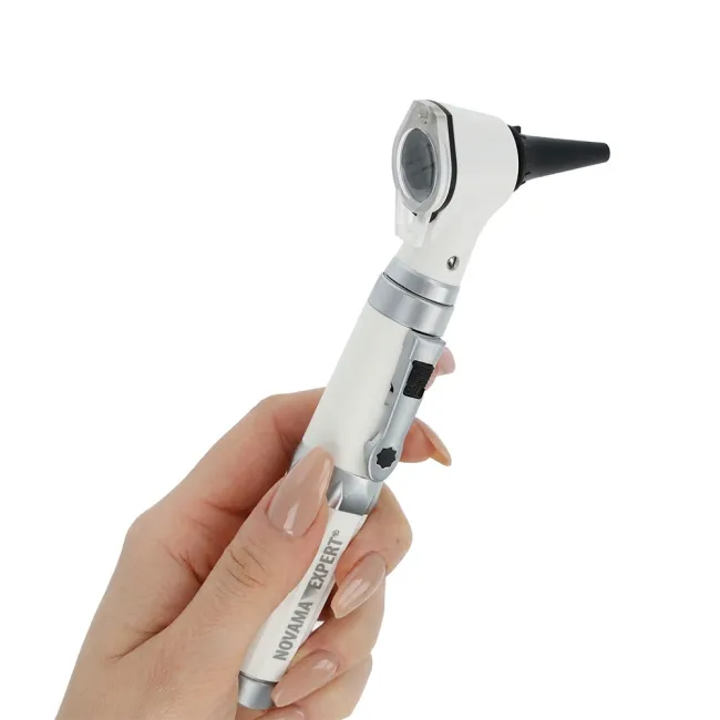 Otoscop portabil cu iluminare prin fibra optica Novama Expert Oto Fiber, bec interschimbabil, oprire automata in clips, 8 speculi auriculari BITNovamaExpertOtoFiber