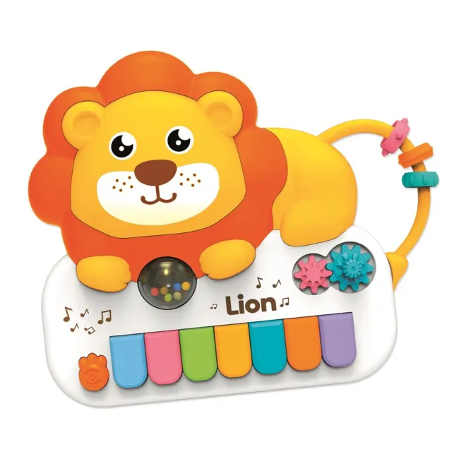 Pianina Leu RS Toys, cu lumini si sunete si melodii