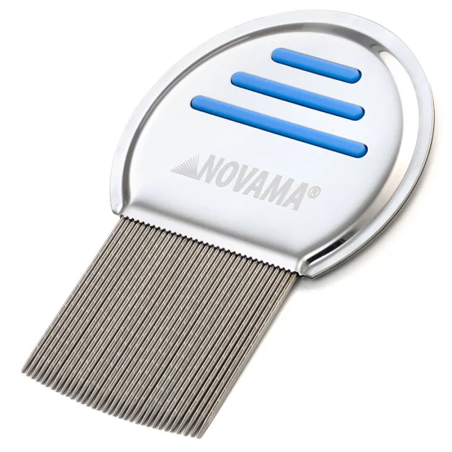 Pieptene Novama Licer pentru indepartarea paduchilor si a lindinilor, din otel inoxidabil, dinti lungi, 50 x 50 mm BITNovamaLicer
