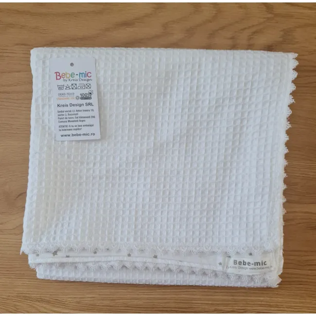 Pled si fasa pentru botez, 100% bumbac Kreis Design