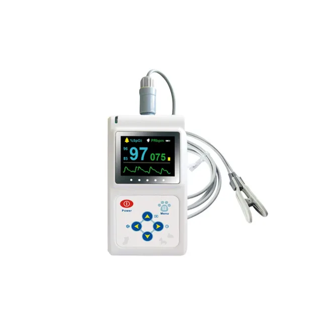 Pulsoximetru veterinar pentru animale Contec CMS60D-VET, pentru masurarea saturatiei de oxigen din sange si a pulsului la animale BITCMS60DVET