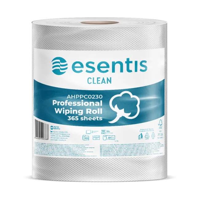 Rola prosop Esentis Clean, 2 straturi, 22 x 23 cm, 365 portii, 84 m, 1 rola/set BPTCMGT00023