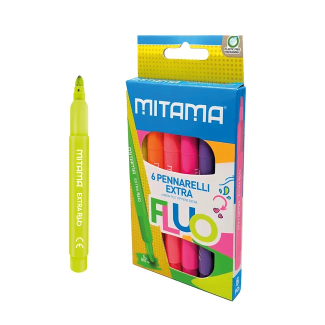 Set carioci Jumbo Mitama, culori fluo, 6 bucati BPTCMI063826