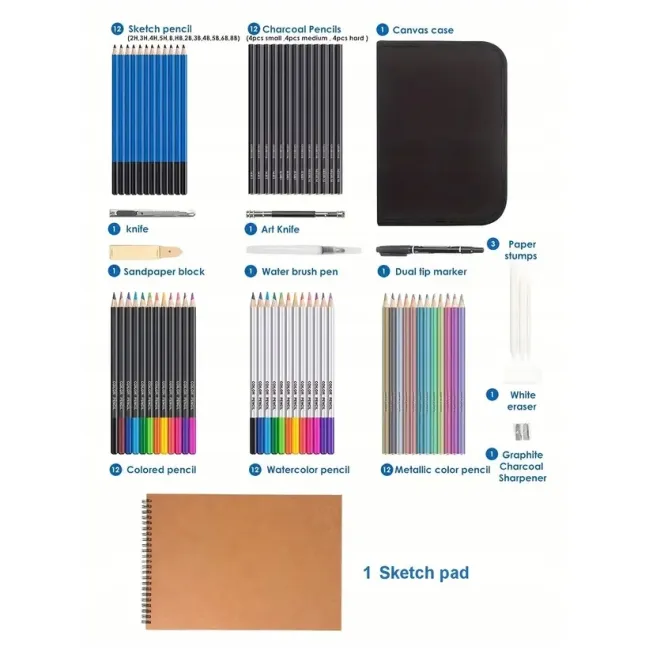 Set de desen Malatec, 72 buc