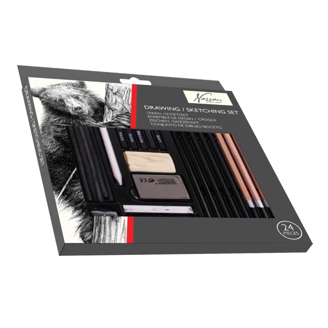 Set pentru desen si schite Creative Craft, 24 piese BPTCJK000217