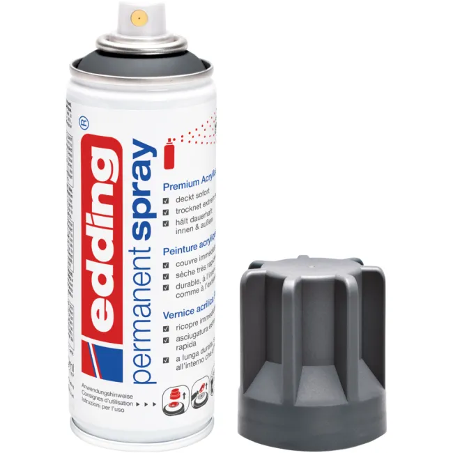 Spray vopsea acrilica Edding 5200, antracit mat, 200 ml, uscare rapida BPTCED5200926
