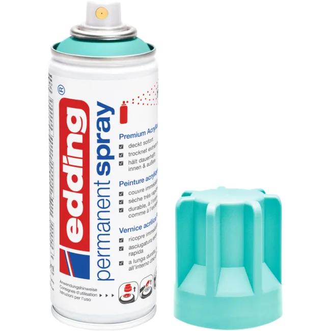 Spray vopsea acrilica Edding 5200, turquoise opulent, 200 ml, pentru sticla, metal, lemn, ceramic? BPTCED5200934